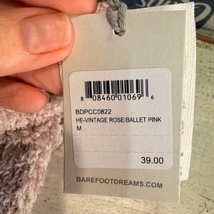 Barefoot Dreams  Pale pink dog sweater, medium